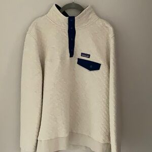 Patagonia is made in Burlington,Vermont. It’s most like a sweatshirt but no hood